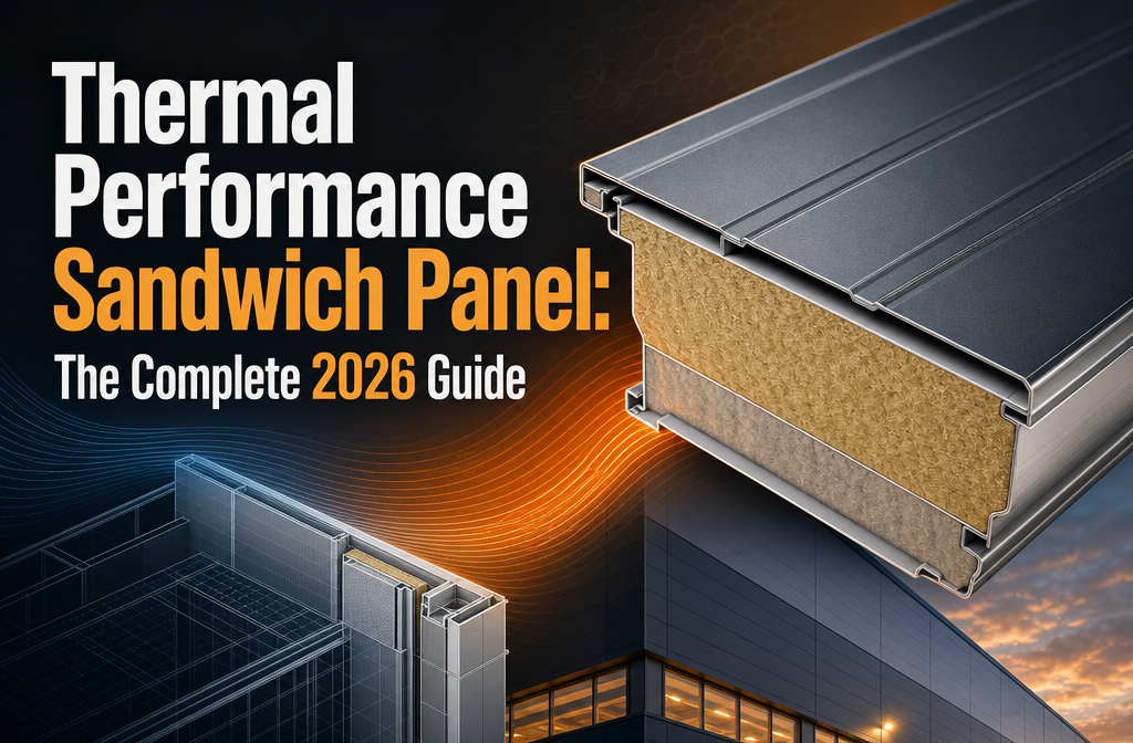 "Thermal Performance Sandwich Panel: The Complete 2026 Guide". Modern design, , , aesthetic. Background imagery relevant to: