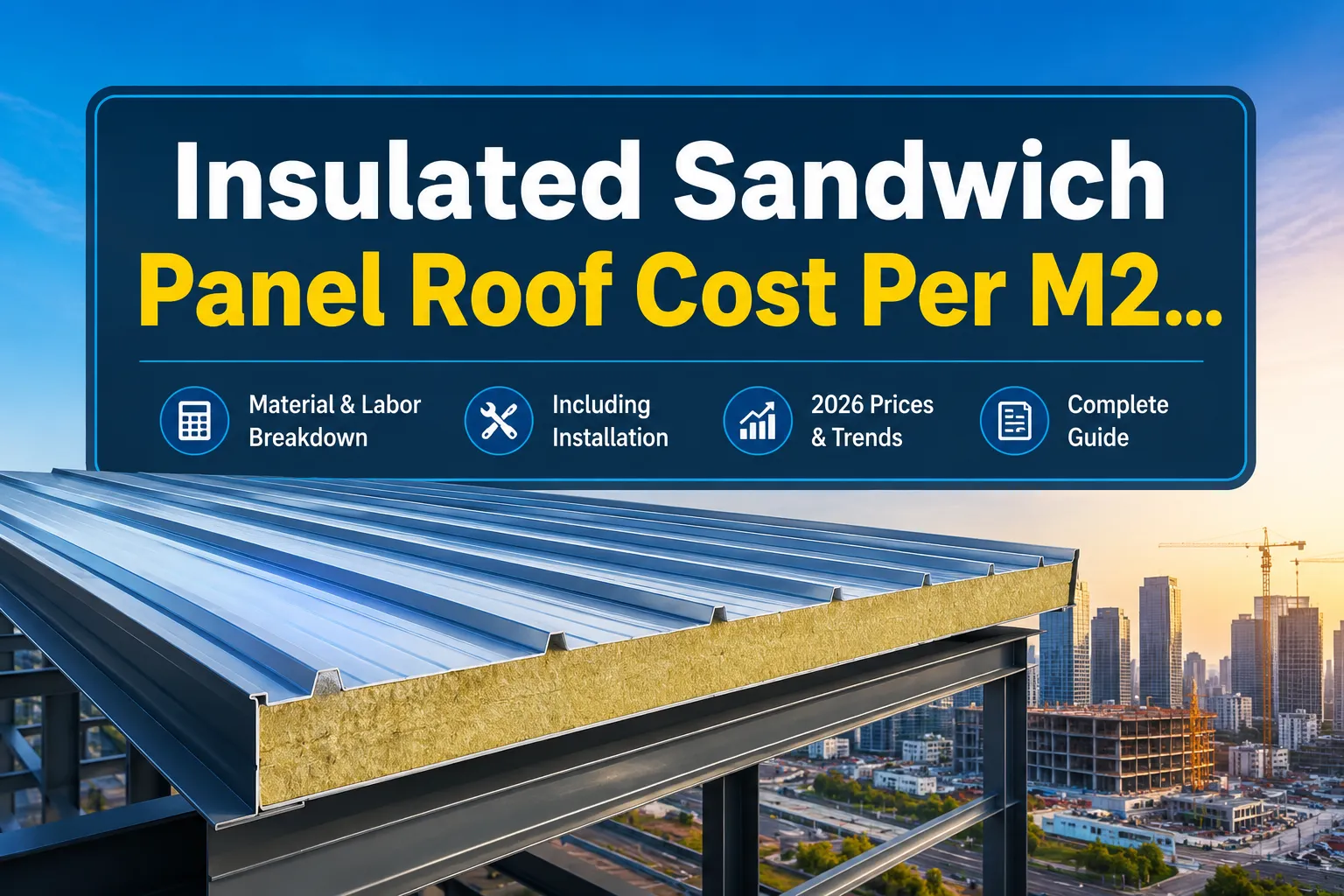 Insulated Sandwich Panel Roof Cost Per M2 Including Installation: Complete 2026 Guide