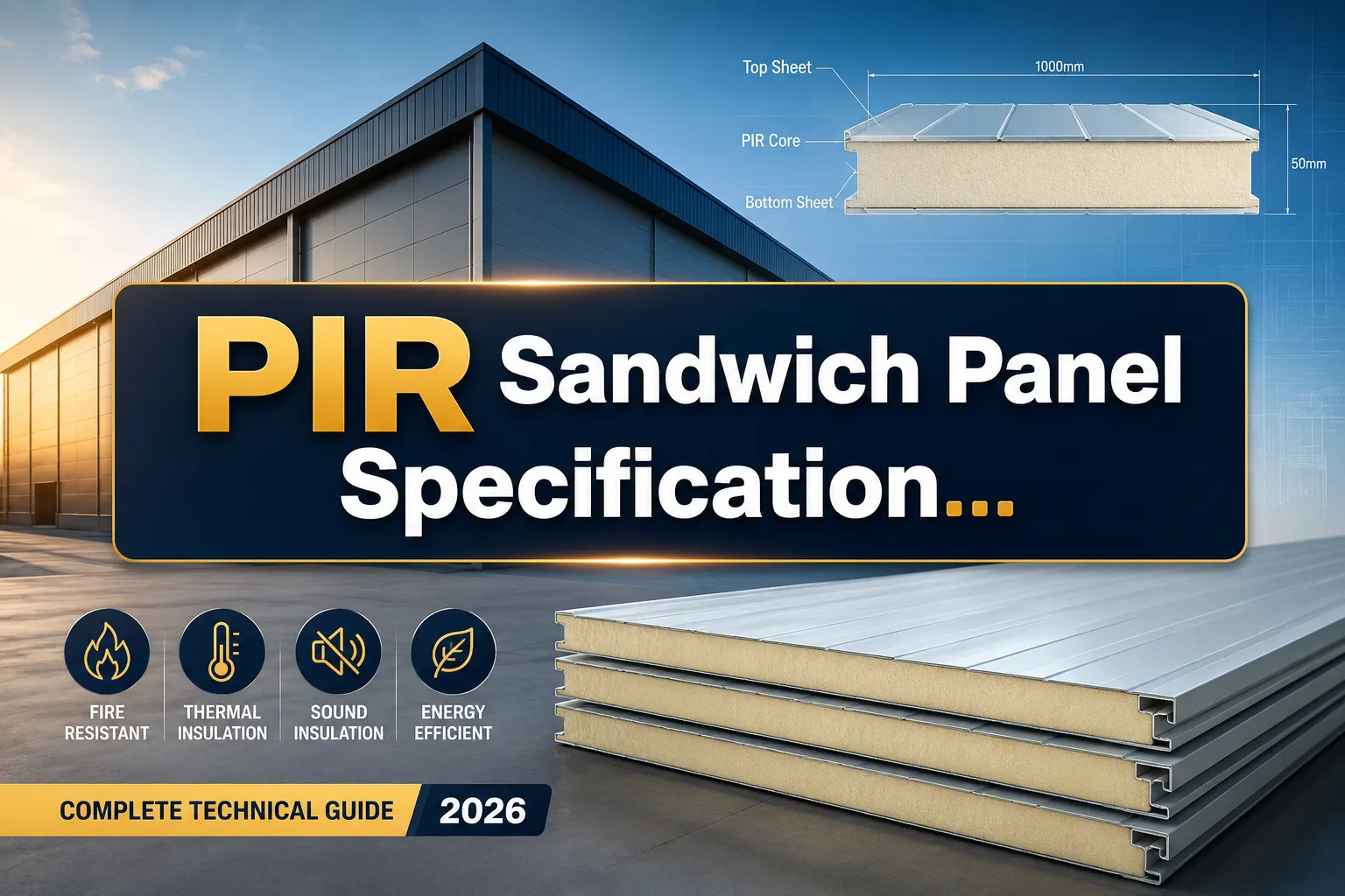 PIR Sandwich Panel Specification: Complete Technical Guide 2026