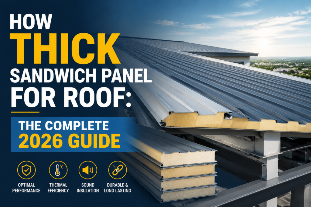 "How Thick Sandwich Panel for Roof: The Complete 2026 Guide". Modern design, , , aesthetic. Background imagery relevant to: