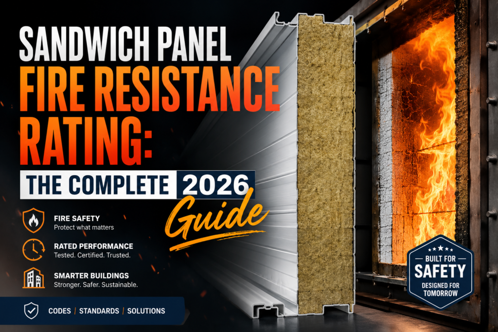 "Sandwich Panel Fire Resistance Rating: The Complete 2026 Guide". Modern design, , , aesthetic. Background imagery relevant