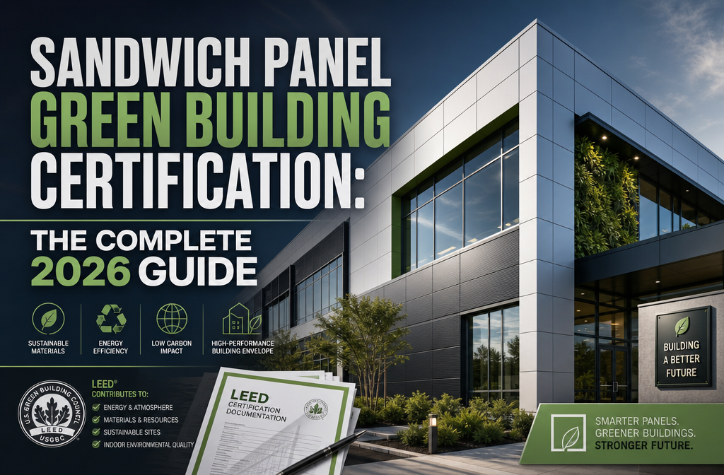 "Sandwich Panel Green Building Certification: The Complete 2026 Guide". Modern design, , , aesthetic. Background imagery