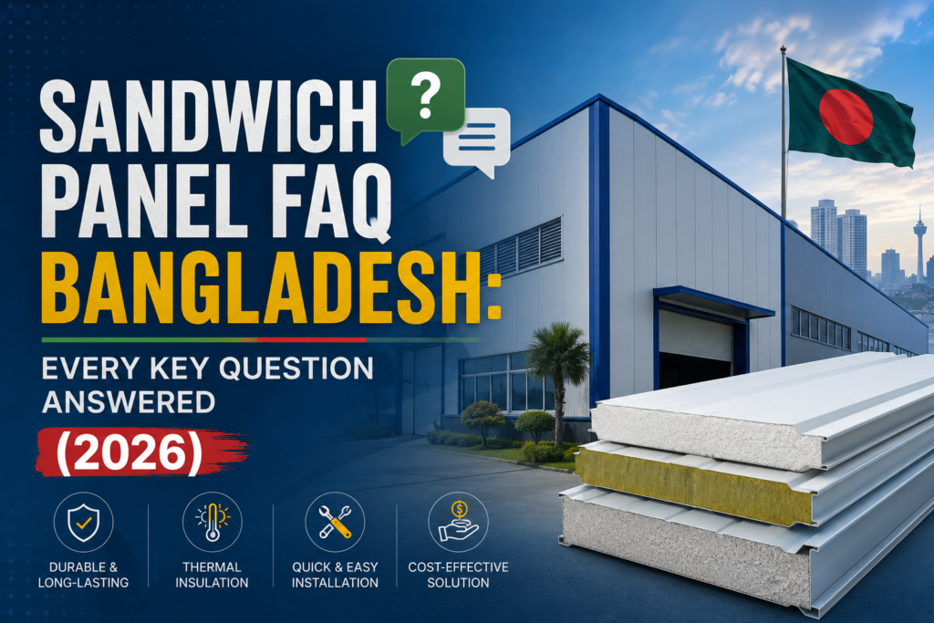 "Sandwich Panel FAQ Bangladesh: Every Key Question Answered (2026)". Modern design, , , aesthetic. Background imagery